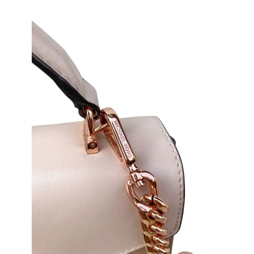 Michael Kors Y2K Mini Blush Cream Leather 2010 Revival Top Handle Crossbody Bag